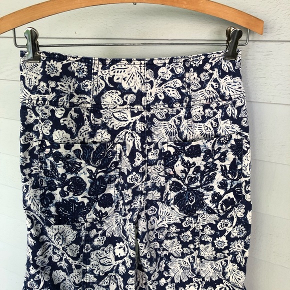 Ulla Johnson Jeans High Waist Floral Blue White Greer US 2 - Picture 9 of 12